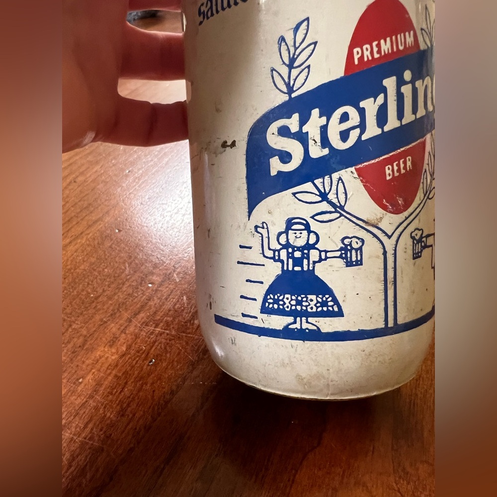 Vintage Sterling wide-mouth glass beer bottle - Picture 2 of 7